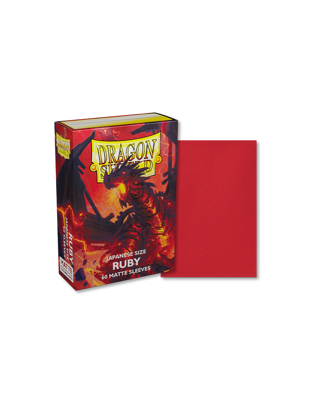 Matte Japanske Plastiklommer 60 stk - Dragon Shield Ruby