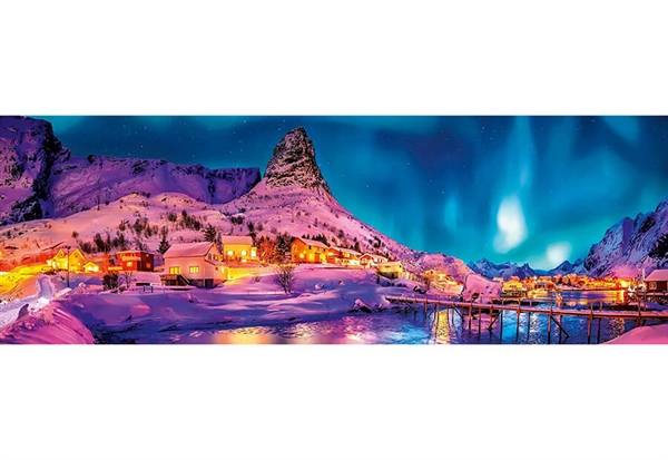 Colourful Night over Lofoten islands