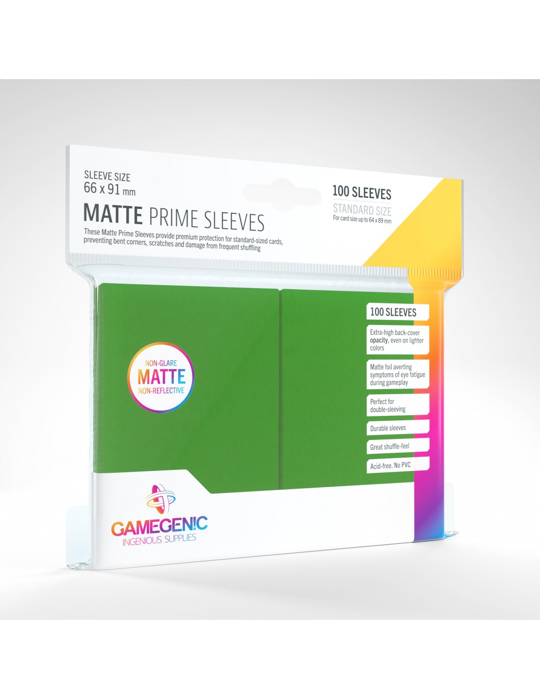 Matte Prime Sleeves 100 stk – Grøn Kortbeskyttelse