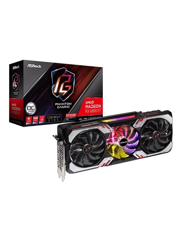 Asrock Radeon Rx 6800 Xt Phantom Gaming Oc 16gb Gddr6 Ram Grafikkort