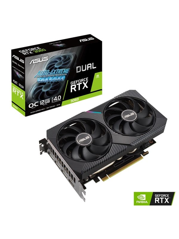 Asus Geforce Rtx 3060 Dual Oc V2 Lhr 12gb Gddr6 Ram Grafikkort