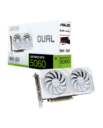 Asus Geforce Rtx 5060 Dual White 8gb Gddr7 Ram Grafikkort
