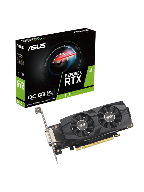 Asus Geforce Rtx 3050 Low Profile Oc 6gb Gddr6 Ram Grafikkort