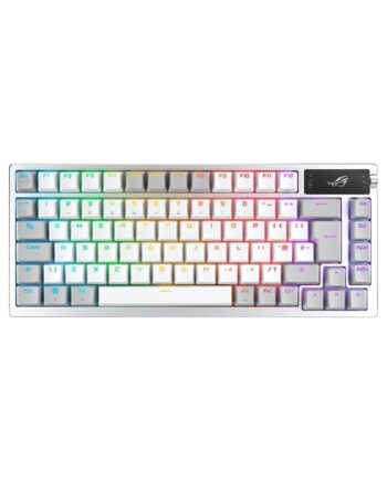 Asus Rog Azoth 75  Wireless Diy Custom Rgb Gaming Tastatur Uden Numpad Nordisk Hvid