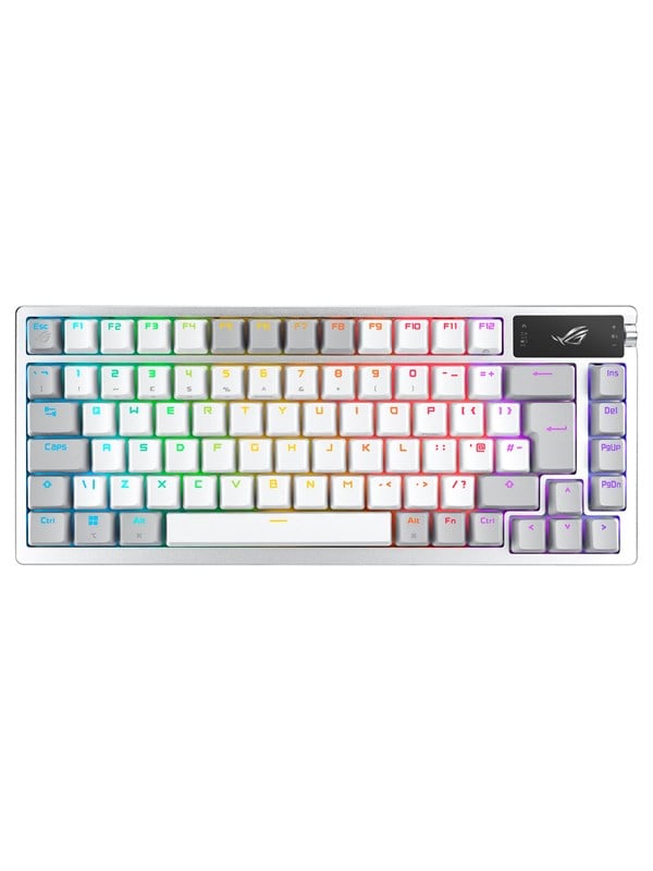 Asus Rog Azoth 75 Wireless Diy Custom Rgb Gaming Tastatur Uden Numpad Nordisk Hvid