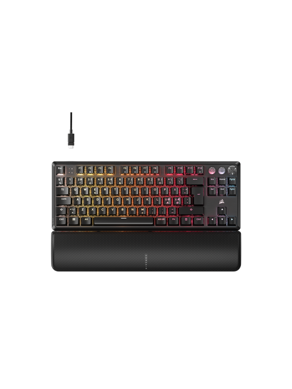 Corsair K70 Pro Tkl Mgx Hall Effect Gaming Tastatur Nordisk Sort