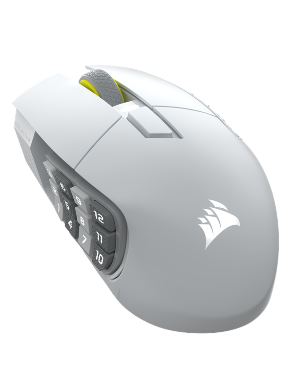 Corsair Scimitar Elite Wireless Se Mmo White Gaming Mus Optisk 16 Knapper Hvid