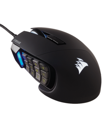 Corsair Scimitar Rgb Elite Mmo Black Gaming Mus Optisk 17 Knapper Sort Med Rgb Lys
