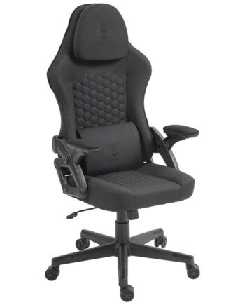 Deltaco Dc130 Gaming Chair In Black With Soft Linen Fabric Sort