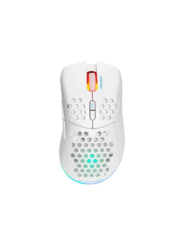 Deltaco Gaming Wm80 Wireless Ultralight Gaming Mouse Mus Knapper Hvid