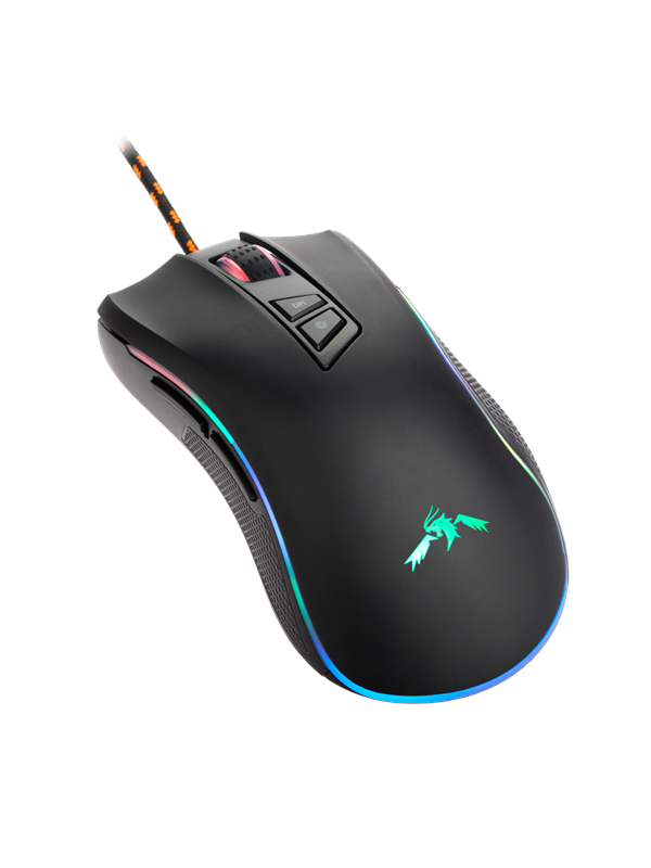 Dutzo Kirä Rgb Gaming Mus Optisk Knapper Sort Med Rgb Lys