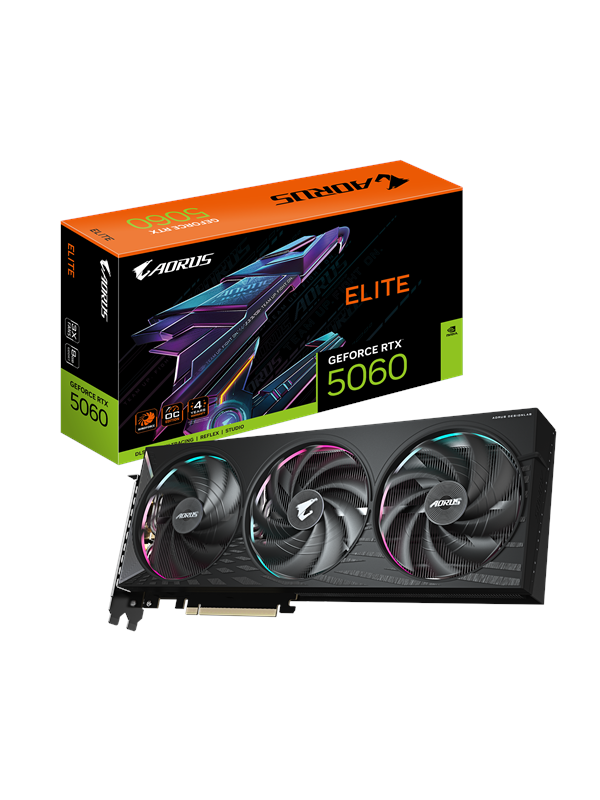 Gigabyte Geforce Rtx 5060 Aorus Elite 8gb Gddr7 Ram Grafikkort