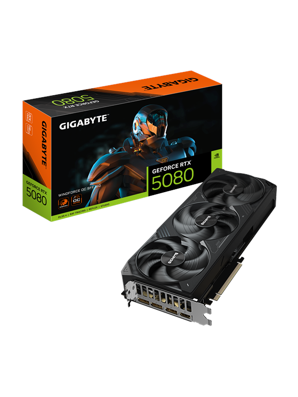 Gigabyte Geforce Rtx 5080 Windforce Oc 16gb Gddr7 Ram Grafikkort