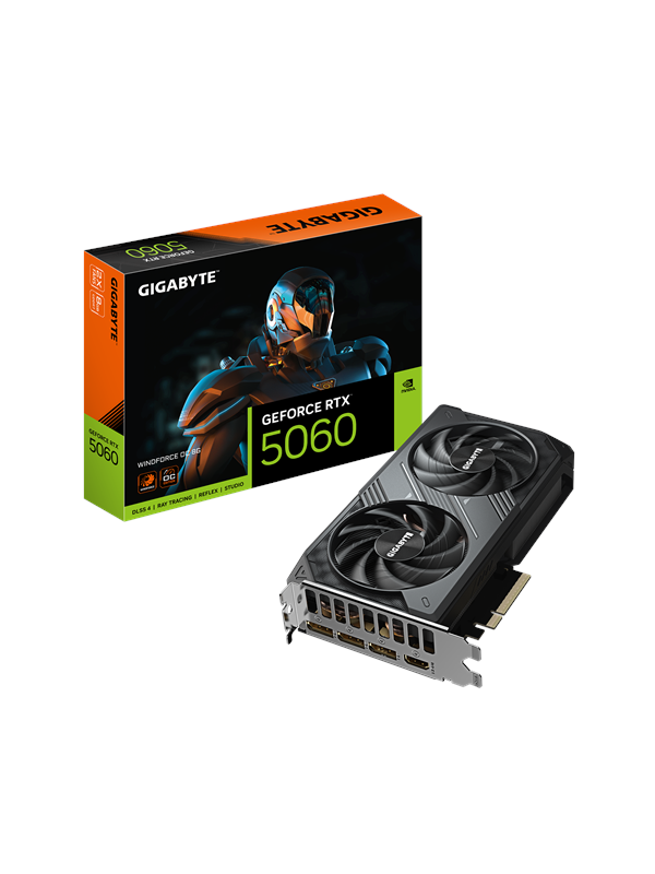 Gigabyte Geforce Rtx 5060 Windforce Oc 8gb Gddr7 Ram Grafikkort