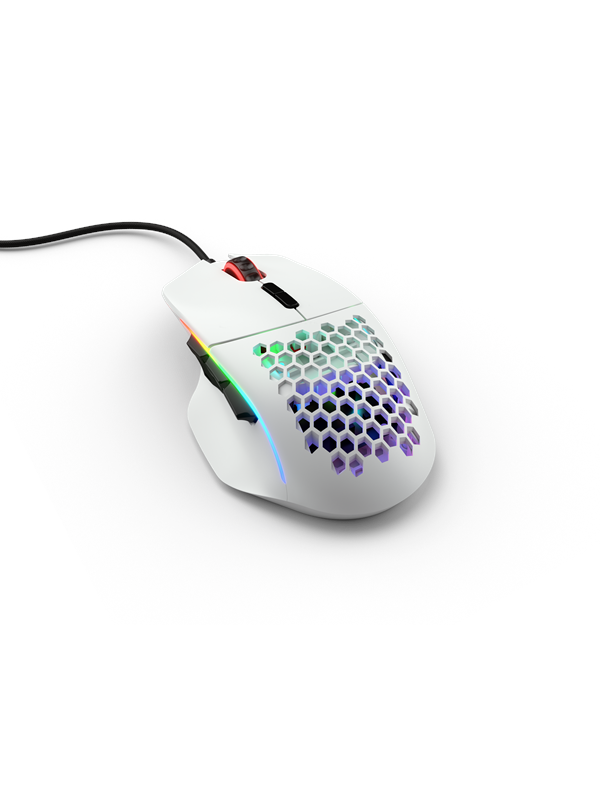 Glorious Model White Gaming Mus Optisk Knapper Hvid Med Rgb-led Lys