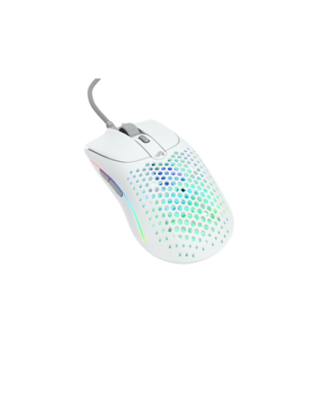 Glorious Model     Matte White Gaming Mus Optisk   Knapper Hvid Med Rgb-led Lys