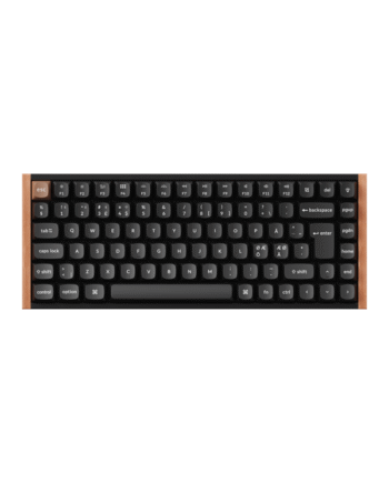 Keychron K2 He Se Wireless Tri-mode Hot Swap Qmk Gateron     Purple Magnetic Switch Wood Black Gaming Tastatur Nordisk Sort