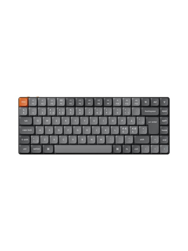 Keychron K3 Max Qmk Via Wireless Rgb Hot Swap Low Profile Brown Gaming Tastatur Uden Numpad Nordisk Grå