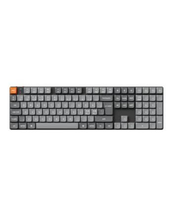 Keychron K5 Max Qmk Via Wireless Rgb Hot Swap Low Profile Red Gray Gaming Tastatur Nordisk Grå