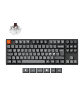 Keychron K8 Max Qmk Via Wireless Tri-mode Super Brown Gaming Tastatur Uden Numpad Nordisk Sort