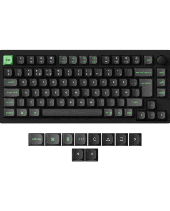 Keychron Lemokey P1 He 75  Knob Wireless Tri-mode Qmk Via Gateron     Magnetic Switch  Hall Effect  Gaming Tastatur Uden Numpad Nordisk Sort