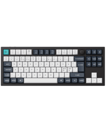 Keychron Q3 Max 80  Knob Wireless Tri-mode Qmk Via Gateron Jupiter Red Nd Gaming Tastatur Uden Numpad Nordisk Sort