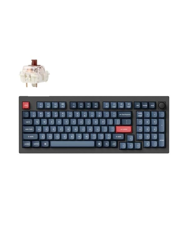 Keychron V5 Max Qmk Via Wireless Rgb Hot Swap Jupiter Brown Carbon Black Gaming Tastatur Nordisk Sort