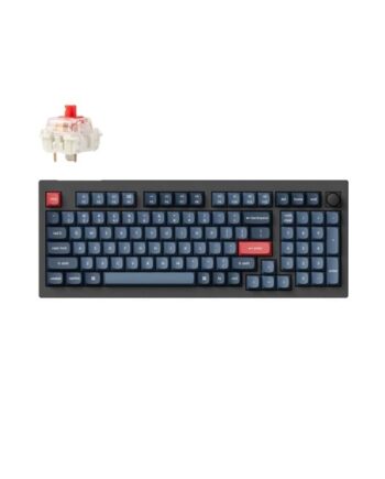 Keychron V5 Max Qmk Via Wireless Rgb Hot Swap Jupiter Red Carbon Black Gaming Tastatur Nordisk Sort