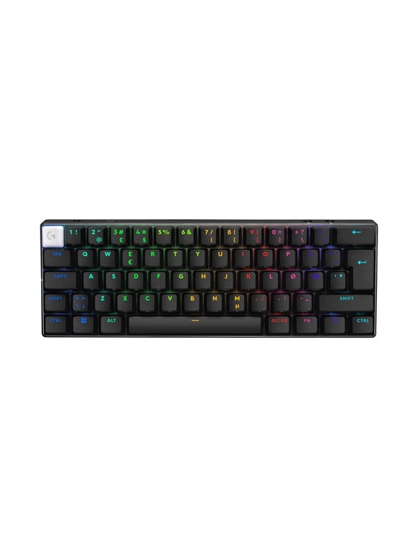 Logitech Pro 60 Lightspeed Gaming Tastatur Uden Numpad Nordisk Sort