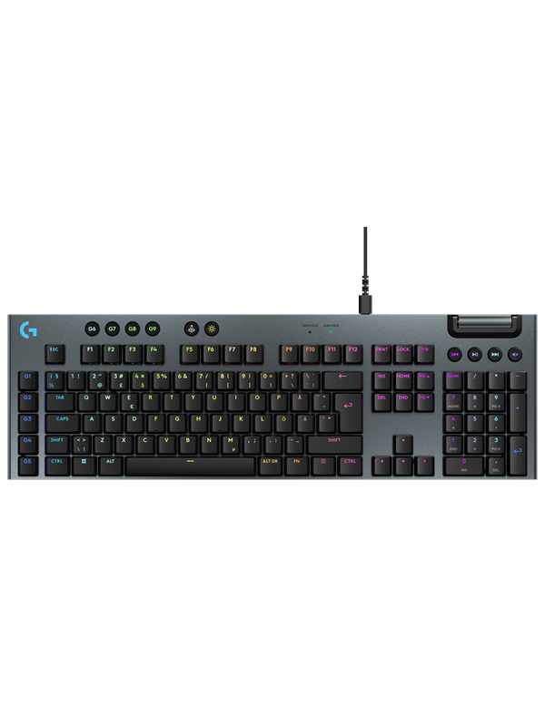 Logitech G915 Corded Tactile Gaming Tastatur Nordisk Sort