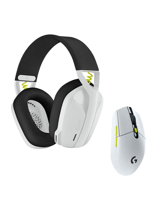 Logitech Wireless Gaming Combo Black White Lime Gaming Mus Optisk Knapper Hvid