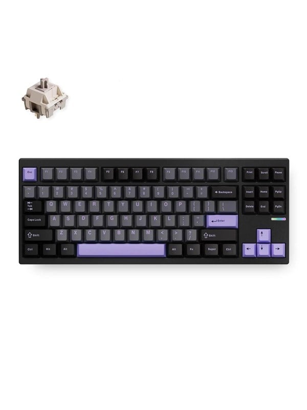 Mchose Gx87 Ultra Aluminum Wireless Gasket Mounted Gaming Tastatur Uden Numpad Amerikansk Engelsk Sort