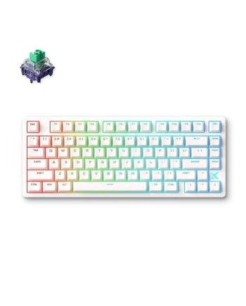 Mchose Jet 75 Kailh Magnetic God Hall Effect Gaming Tastatur Uden Numpad Amerikansk Engelsk Hvid