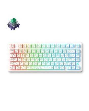 Mchose Jet 75 Kailh Magnetic God Hall Effect Gaming Tastatur Uden Numpad Amerikansk Engelsk Hvid