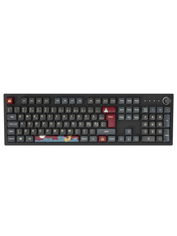 Montech Mkey Fullsize Darkness Gateron Pro Brown Gaming Tastatur Nordisk Sort