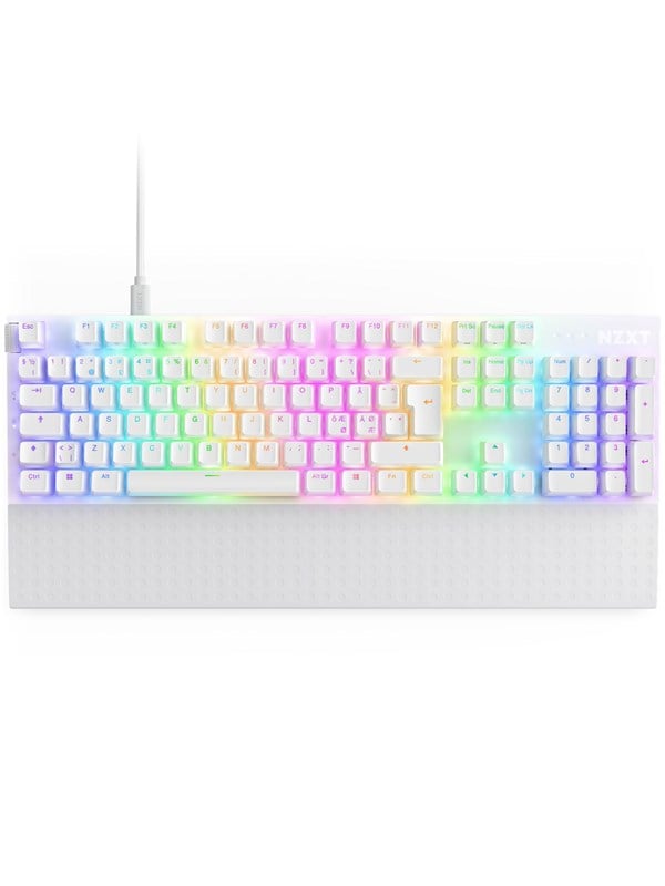 Nzxt Function Full Size Optical Switch Gaming Tastatur Nordisk Hvid