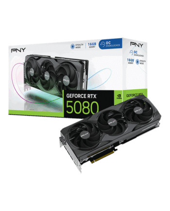 Pny Geforce Rtx 5080 Triple Fan Oc 16gb Gddr7 Ram Grafikkort