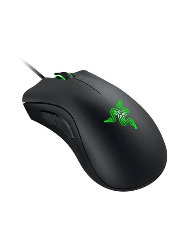 Razer Deathadder Essential Black Gaming Mus Optisk Knapper Sort Med Grønt Lys