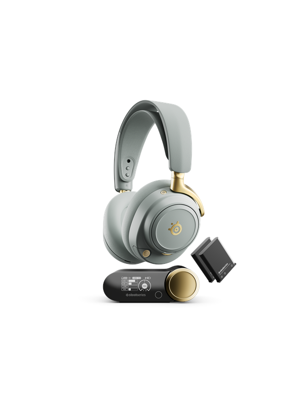 Steelseries Arctis Nova Elite Sage Gold High-end Gaming Headset Hvid