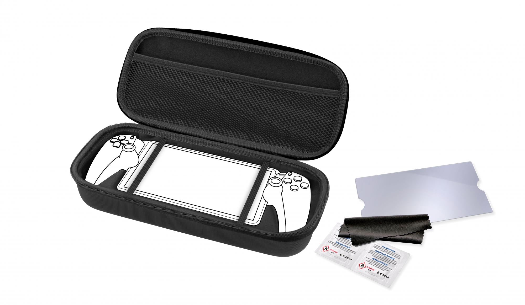 Bigben Carry Pouch   Tempered Glass Til Playstation Portal  Ps5  Konsol Tilbehør Geekd Dk