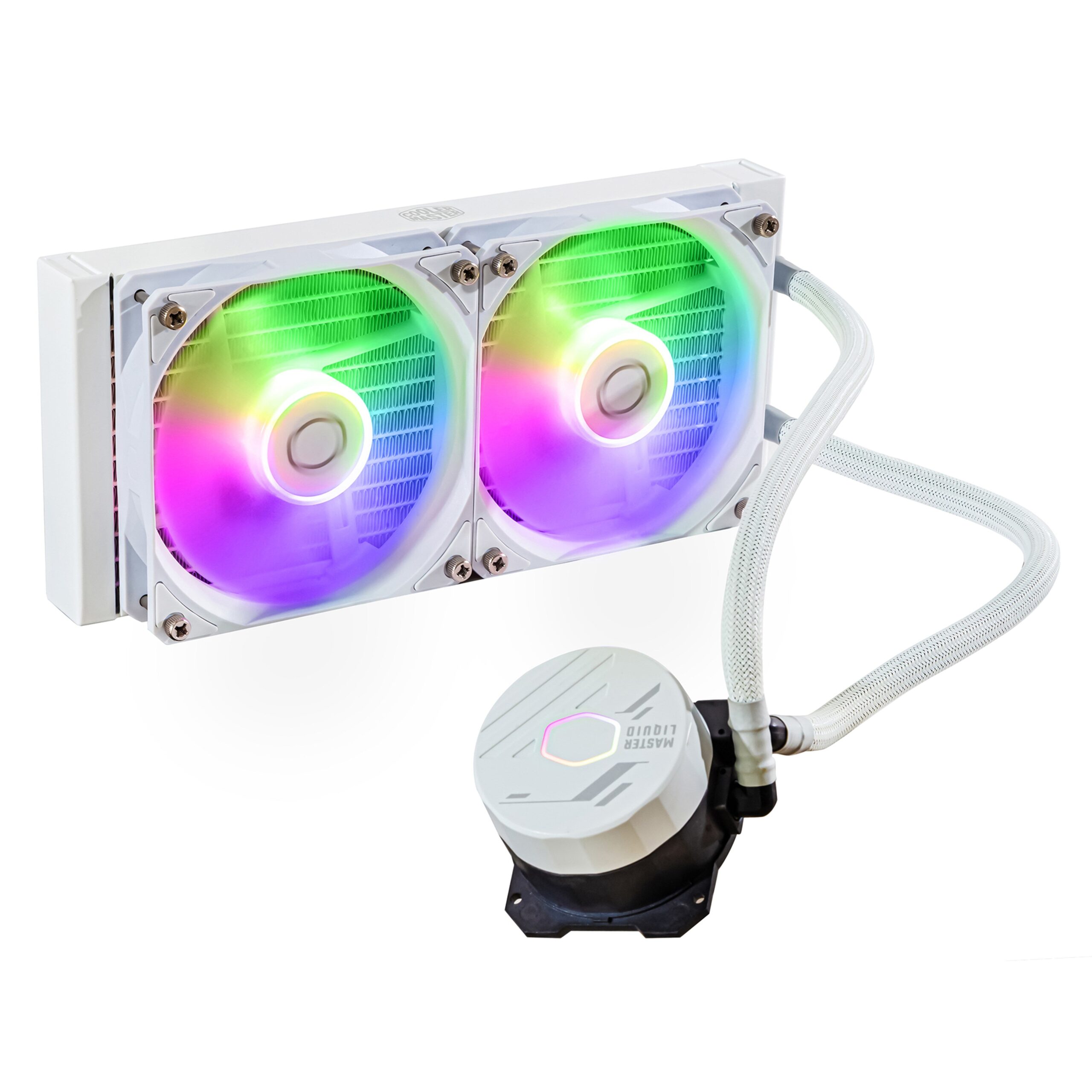 Cooler Master Masterliquid Lite 240l Core Argb Processors Flydende Kølesystem -pack Hvid 120 Mm Vandkøling Geekd Dk