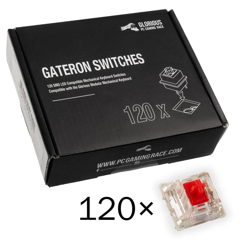 Glorious Gateron Rød Switches  120 Stk  Tastatur Switch Geekd Dk
