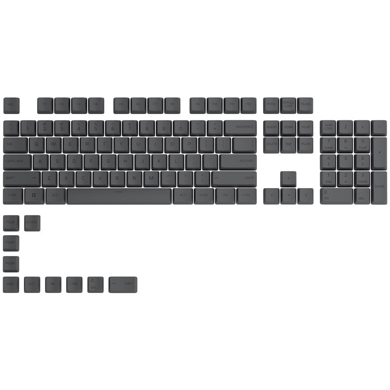 Glorious Gpbt Keycaps 114 Pbt Caps  Ansi  Us Layout  Black Ash Geekd Dk