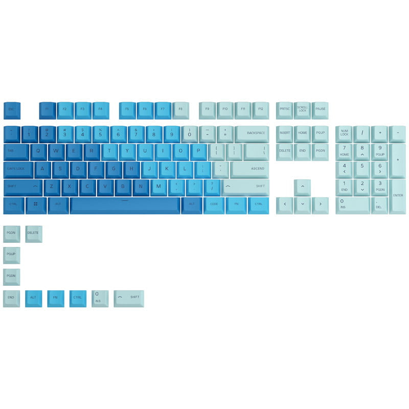 Glorious Gpbt Keycaps 114 Pbt Caps  Ansi  Us Layout  Caribbean Ocean