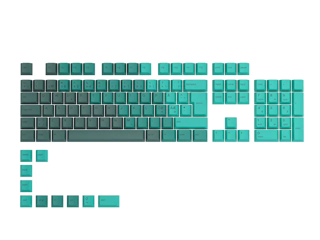 Glorious Gpbt Keycaps 115 Pbt Keycaps  Iso  Nordic-layout  Rain Forest