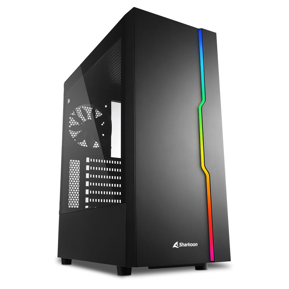 Sharkoon Rgb Slider  Tower Case  Black