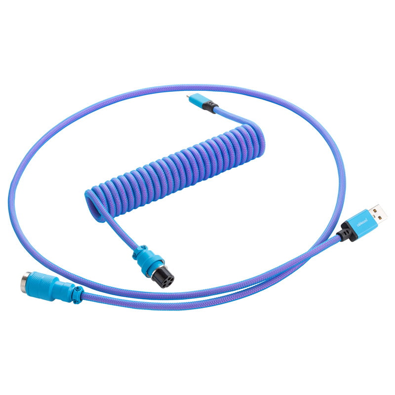 Cablemod Pro Coiled Keyboard Cable Usb To Usb Type Galaxy Blue 150cm Usb Kabler Geekd Dk