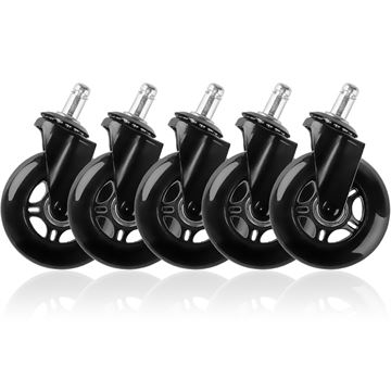 Paracon Rubber Casters Hjul Sort