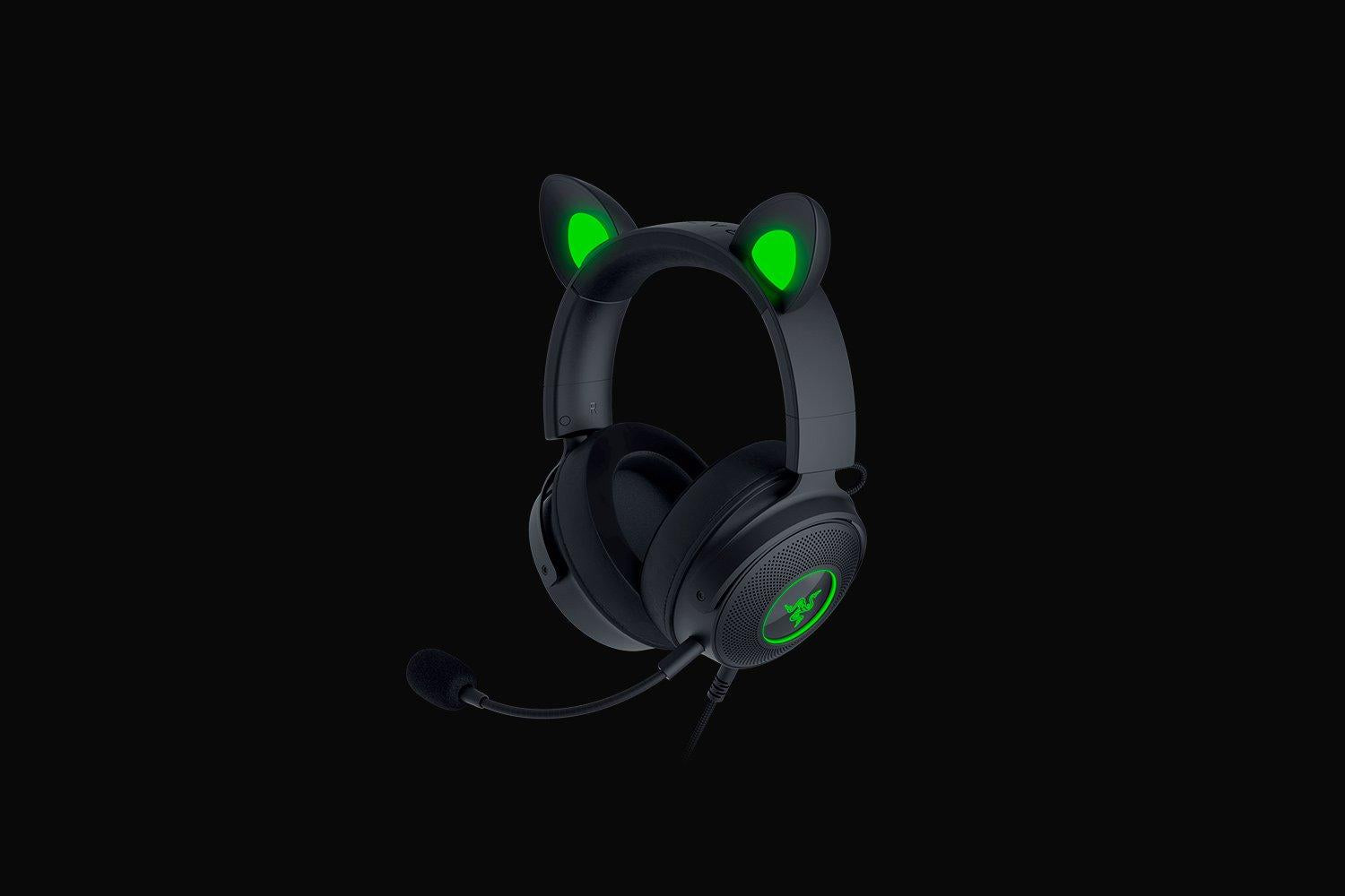 Razer Kraken Kitty V2 Pro Gaming Headset Med Udskiftelige Rgb-ører Sort
