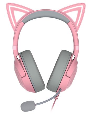 Razer   Kraken Kitty V2 Quartz   Kablet Gaming Headset Med Katteører